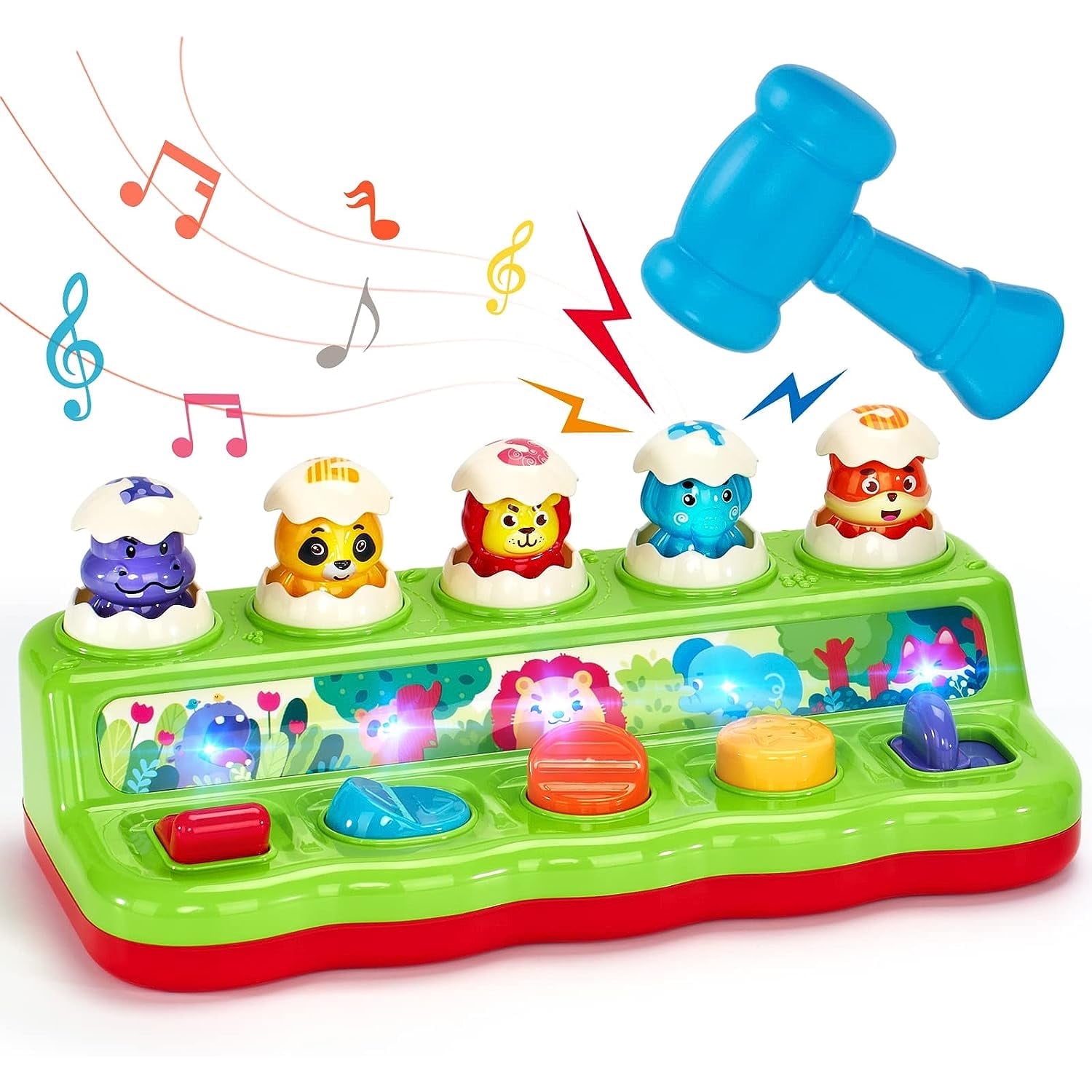 Interactive Montessori Toddler Toy | Toys for 1 Year Old, Baby Toys 9-12 Months 12-24 Months, Early Developmental Toy for Toddlers 1-3 Years, Birthday Gifts Learning Toys with Music Lights