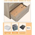 thumbnail image 3 of Wood File Cabinet Filing Cabinet With 2-Drawer Fits A4 or Letter Size Mobile File Cabinet For Home Office, 3 of 3