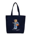 thumbnail image 1 of Bolso de compras con estampado de dibujos animados populares de Letian con espejo cruzado y oso, bolso de hombro, bolso de lona portátil, 1 of 6