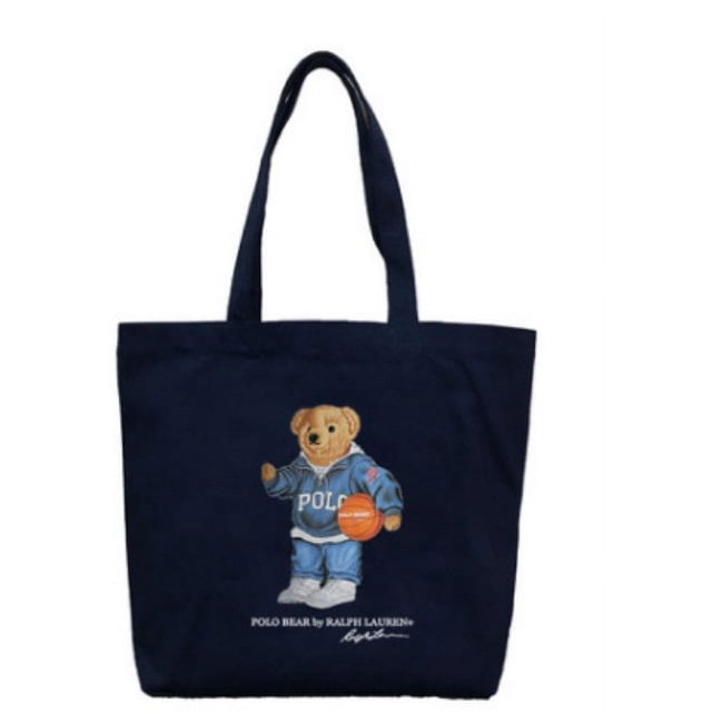 Bolso de compras con estampado de dibujos animados populares de Letian con espejo cruzado y oso, bolso de hombro, bolso de lona portátil