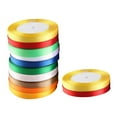 thumbnail image 1 of CIMAXIC Wedding 12pcs 1cm Gift Wrapping Ribbons Silk Satin Polyester Ribbons Decorative Riband for Wedding Party Decorations DIY Craft (Random Colors),866.14"X0.39"X0.04", 1 of 4