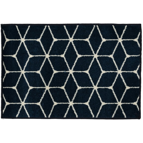 Loomaknoti Terrace Tropic Shamid 4' x 6' Geometric Indoor/Outdoor Area Rug , Blue/White