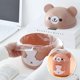 thumbnail image 3 of Mini Countertop Trash Can with Lid, Desk Small Trash Can, Waste Garbage Bin, Room Decoration Big Ears Desktop Wastebasket for Countertop, Vanity, Office or Coffee Table - Pink, 3 of 5