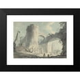 thumbnail image 2 of Follower of Claude-Joseph Vernet 14x11 Black Modern Framed Museum Art Print Titled - Port Scene, 2 of 5
