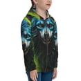 thumbnail image 5 of Sikiie Fluorescent Wolf Zip Up Hoodie Teenage, hoodies for Teenage, Zipper Sweatshirt Jacket for Daily, Traveling-Medium, 5 of 6