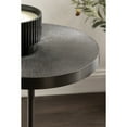thumbnail image 3 of Kate and Laurel Engles Traditional Adjustable-Height Pedestal Side Table, 14 x 14 x 30, Antique Gunmetal, Vintage Round Indoor Metal Plant Stand with Embossed Pattern for Use as Bedroom Nightstand, 3 of 10