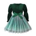 thumbnail image 5 of LNMQLPDBS Tulle Gown Girls Dresses Size 10-12 Red Dress for Girls Baby Christmas Clothes 4t Winter Clothes Girl Kids Christmas Size 6 Girls Clothes, Green 7-8 Years, 5 of 5