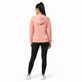 thumbnail image 5 of Women’s Lightweight Cotton Blend Zip Up Hoodie Jacket Pink Large, 5 of 9