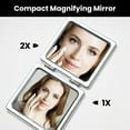 thumbnail image 4 of Kdxio Game All Day Pocket Mirror, 1X/2X Travel Makeup Mirror 2-Sided Folding Small Mirror Portable Double-Sided Magnifying Cosmetic Mirror for Gift-Square, 4 of 9