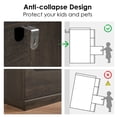 thumbnail image 3 of Homfa 5 Drawer Tall Dresser, Wood Storage Nightstand Chest of Drawers with Cutout Handles for Living Room, Dark Brown, 3 of 7