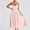Pink, variant on Women's 2025 Summer Spaghetti Strap Maxi Dress V Neck Solid Color A Line Beach Long Dress Slim Fit Sundress
