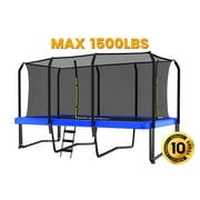 Zupapa 1500LBS Capacity Rectangle Trampoline 9X15FT 8X14FT Outdoor Square Gymnastics Trampolines for Kids Adults Long Tumbling Trampoline