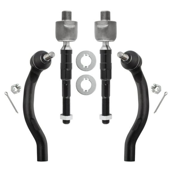 BOXI 4pcs Front Inner and Outer Tie Rod Ends for Honda Civic 2006 2007 2008 2009 2010 2011 1.8L l4 | ES800373 ES800374 EV800246