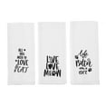 thumbnail image 2 of Maison Concepts Embroidered White Waffle Kitchen Towel Pet Lovers Asstd - Set of 6 (18L X 28W X 1H), 2 of 4
