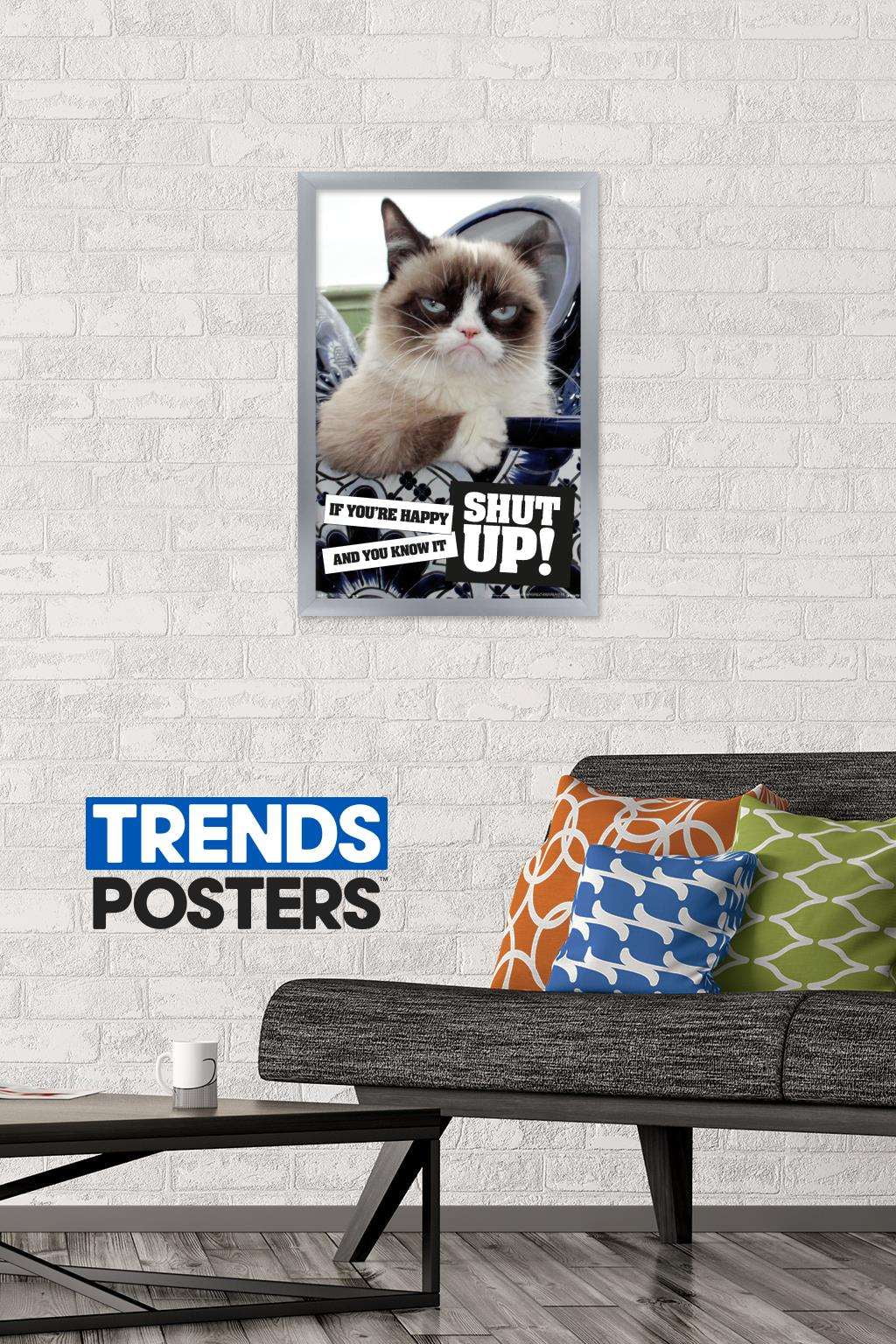 Fluff Off Angry Cat Poster by lovewithfluff