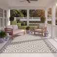 thumbnail image 3 of Safavieh Courtyard Amelia Geometric Indoor/Outdoor Area Rug, Anthracite/Beige, 7'10" x 7'10" Square, 3 of 10