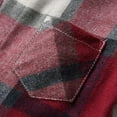 thumbnail image 5 of ATOGUTA Boys Flannel Shirt Jacket Kids Long Sleeve Button Down Plaid Shirts Size 1T-9, Red, 5 of 6