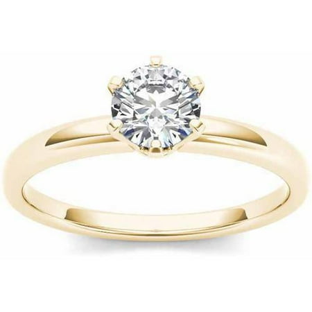 1 Carat T.W. Diamond Six-Prong Solitaire 14kt Yellow Gold Engagement Ring
