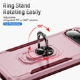 thumbnail image 3 of for Google Pixel 9 Pro XL Case, Slim Fit Military Grade Drop Tested Dual Layer Shockproof Case with 360 Ring Holder Kickstand Protective Rugged Car Magnetic Non-Slip Phone Case,Pink+Rose, 3 of 10