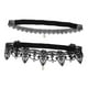 thumbnail image 2 of Conjunto de 2 ligas de encaje negro sexy para mujer, para pierna, muslo, boda, novia Negro m, 2 of 8
