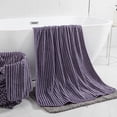 thumbnail image 3 of Green Essen 4 Pack Bath Towel Set Soft Bath Sheet 650 GSM Thick Oversized Bath Shower Towels 35"x70" Absorbent Large Bathroom Towels Quick Dry Microfiber Towels Set for Hotel SPA,Dark Purple, 3 of 7
