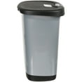 Hefty Textured StepOn Trash Can With Lid Lock And Bottom Cap, 7Gallon