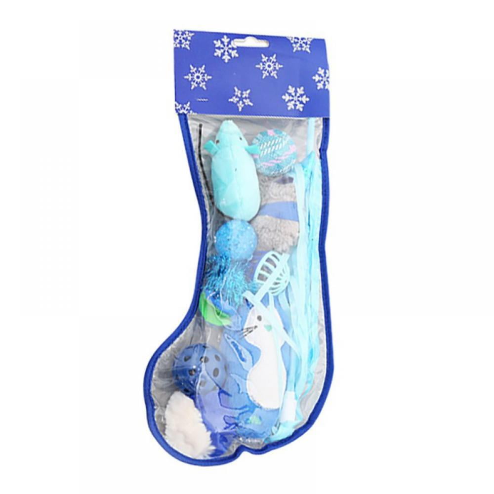 Christmas Cat Stocking Toy Set,Kitten Indoor Interactive Toys with ...