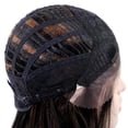 thumbnail image 4 of Peluca afro con encaje frontal sintético liso y rizado para mujer, color negro, 4 of 9