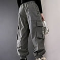 thumbnail image 6 of LIhncine Boys Baggy Cargo Pants Trendy Casual Parachute Pant Loose Fit Harem Joggers with Pockets for Streetwear, 6 of 9