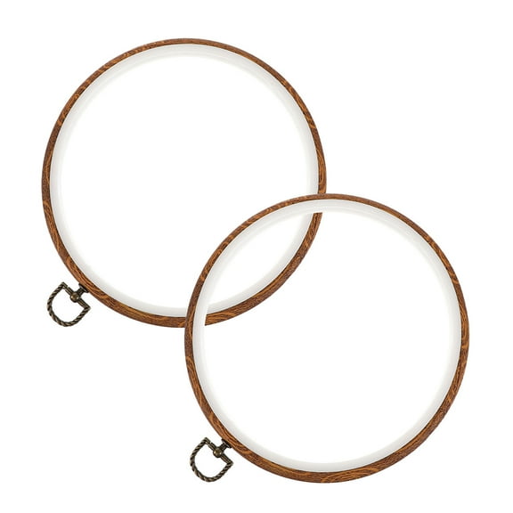 Embroidery Hoop for Cross Stitch with 3D Effect Plastic Material Multi Color 2 Pieces 7.5 Inches