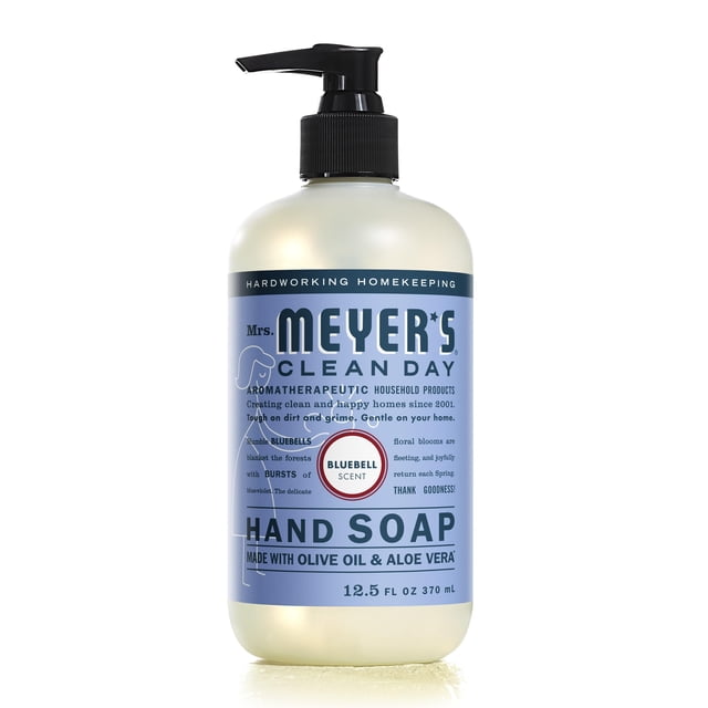 SEÑORA. Jabón de manos MEYER'S CLEAN DAY elaborado con aceites esenciales Fórmula biodegradable Bluebell 12.5 fl. onz