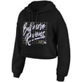 thumbnail image 2 of Women's WEAR by Erin Andrews Black Baltimore Ravens Domestic Cropped Pullover Hoodie, 2 of 3