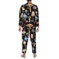 thumbnail image 5 of Bingfone Men'S Pajama Set 2 Piece Loungewear Pjs, Long Sleeve With Pajama Pants-Mushrooms And Leaves, 5 of 9