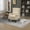 Camel, variant on Vintage PU Leather Accent Chair, Wingback Single Sofa Chair with Buttons and Rivet Trims, Upholstered Side Armchair with Padded Seat Cushion & Backrest, for Bedroom Office Reception, Camel