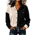 thumbnail image 2 of PFRNLFNo Boundaries Womens Corduroy Button Down Shirts Fall Loose Casual Long Sleeve Tops, 2 of 8