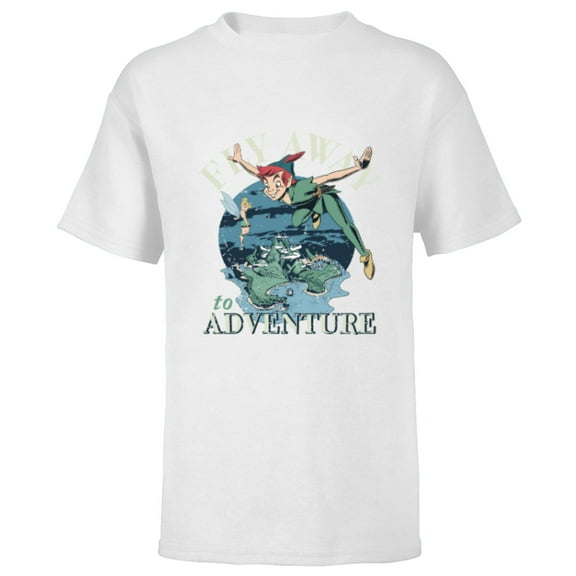 Disney Peter Pan Fly Away to Adventure Storybook - Short Sleeve T-Shirt for Kids - Customized-White