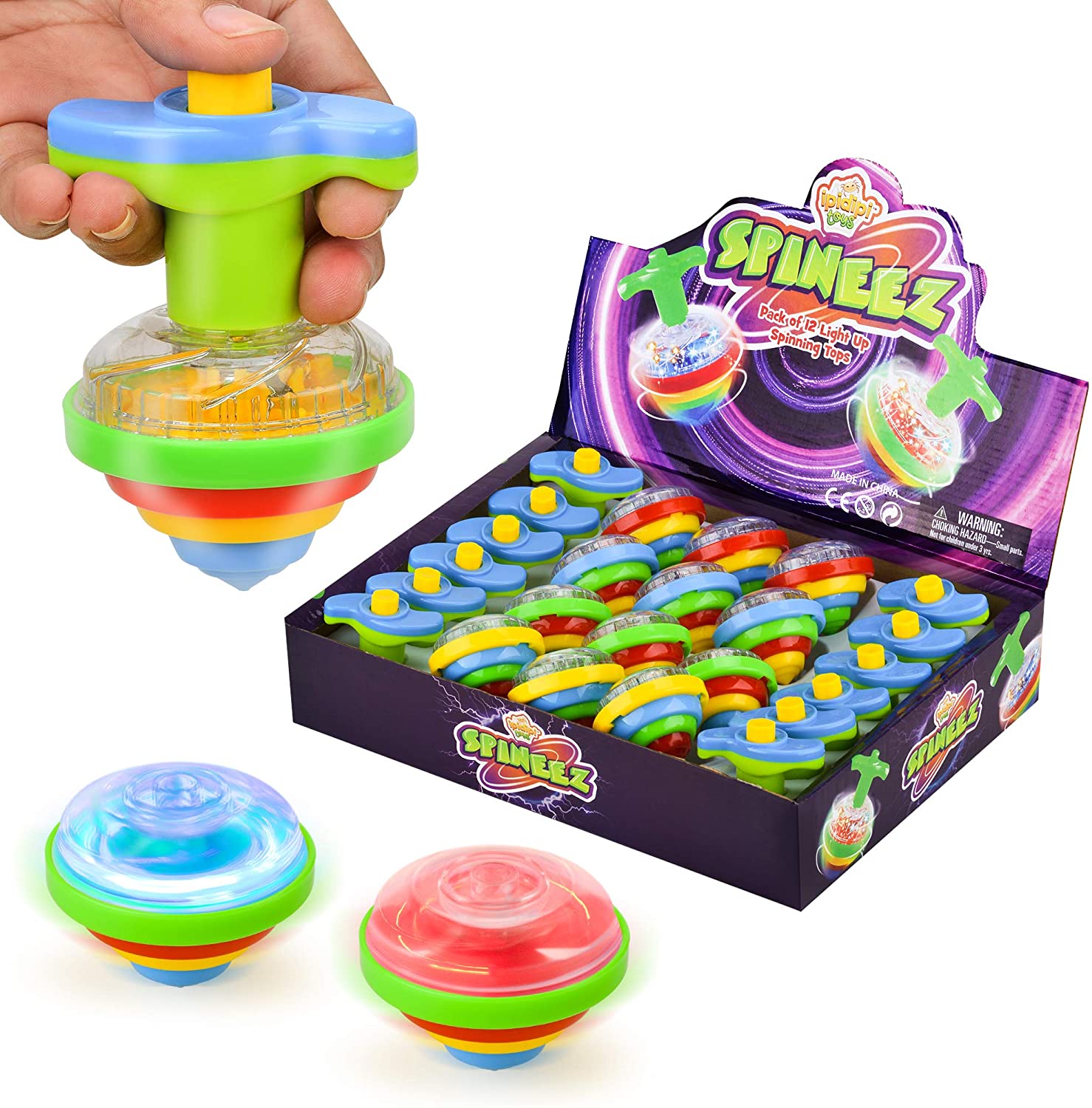 Toupies Lumineuses Clignotantes - 4 Toupies Avec Lumières Et Musique - Jouet Interactif Pour Enfants Et Adultes, Anti-stress