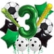 thumbnail image 1 of Kit de globos con temática de fútbol, 11 unidades, con número 3 para tercer cumpleaños, 1 of 1