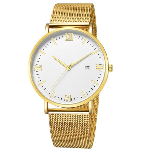 Reloj de pulsera de malla simple, reloj de cuarzo de moda neutral para hombre, reloj Joker, reloj para hombre