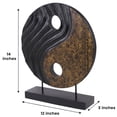 thumbnail image 4 of Decozen Home Decor Handmade Wooden Sculpture Art in Yin Yang Design for Home Decor - Acacia Wood, 4 of 8