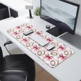 thumbnail image 2 of Long Mouse Pads for Desk,Pink Baseballs and Bows Pattern Desk Mats on Top Of Desks, Desk Mouse Pad Extra Large with 3mm Non-Slip Base and Stitched Edge for Gaming,Office,Work,Home 31.5"x11.8", 2 of 6