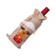 thumbnail image 1 of Yuarrent Funda para botella de vino, funda con cordón de Navidad, fundas universales para champán, ropa de de comedor, accesorios de Navidad para Kits de decoración para fiestas Color alce/lino Yuarrent HA068081-04, 1 of 6