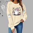 thumbnail image 2 of Bovemsi Pullover Sweatshirts for Women Halloween Season Funny Long Sleeve Graphic Crewneck Tops Cute Sweater Spooky Season Sweatshirt, 2 of 4