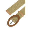 thumbnail image 2 of DARING DIVA Elastic Waist Belts for Women Belts Wide Stretch Woven Belt Khaki, 2 of 4