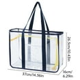 thumbnail image 3 of Mikilon Clear Beach Bag for Women, Large Clear Tote Bag for Stadium Events - Zipper Closure, Waterproof, Sandproof, 3 of 4