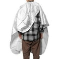 thumbnail image 2 of Unique Bargains 1 Pc Fashion Feather Pattern Hair Cut Barber Cape 62.99"x57.09" White, 2 of 6