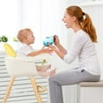 thumbnail image 2 of Chaise Haute pour Bébé 3 en 1 Convertible, Chaise de Salle à Manger pour Tout-Petit avec Plateau Alimentaire Réglable à 3 Positions, Harnais à 5 Points et Hauteur de Siège Réglable, Jaune, 2 of 6