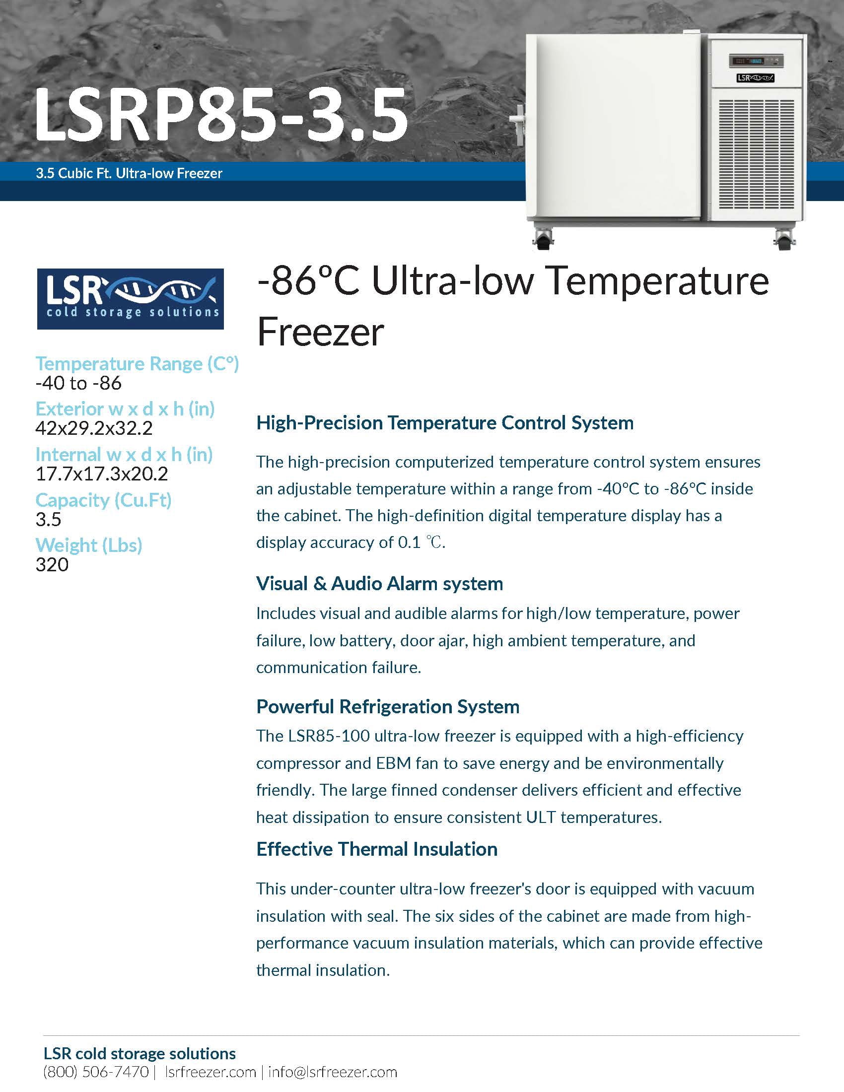 LSRP85-3.5 Upright Ultra-Low Freezer