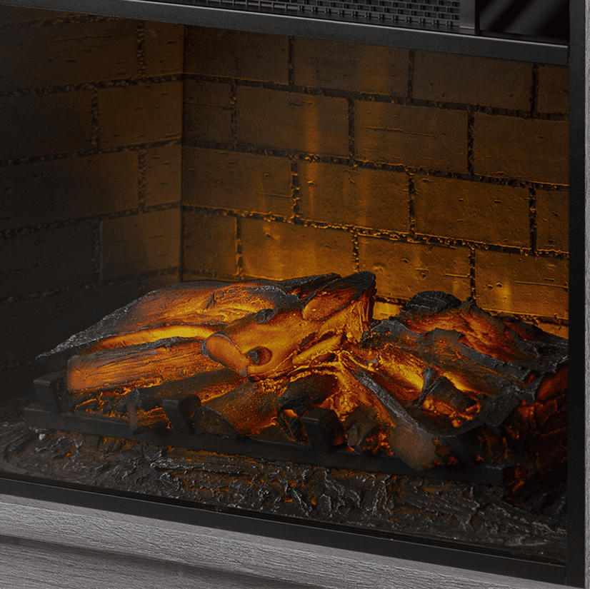 Muskoka Brooklyn 60″ Infrared Linear Freestanding Media Electric Fireplace-Rustic Grey Oak Finish Sansujyuku sansujyuku.com