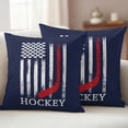thumbnail image 6 of 2 Pack Outdoor Waterproof Throw Pillow Covers,American Ice Hockey Sports Decorative Square Pillow Case Patio Pillowcases for Chair Couch Sofa 16x16in, 6 of 9